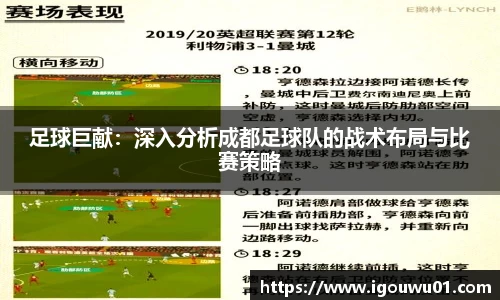 足球巨献：深入分析成都足球队的战术布局与比赛策略